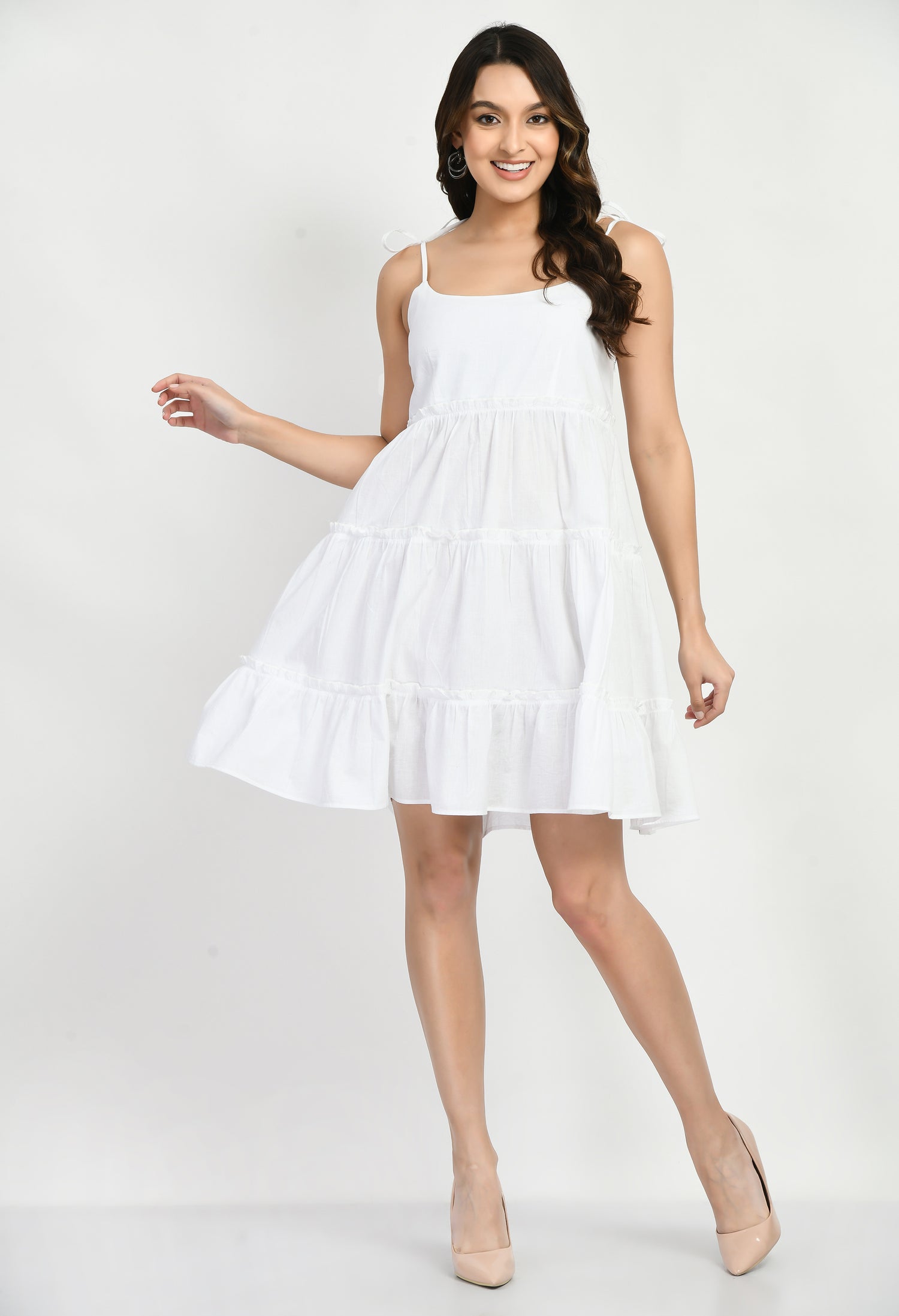 ladies white dress