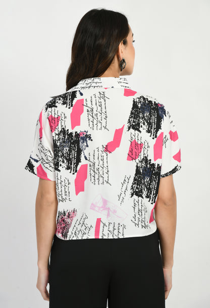 crop shirt printed