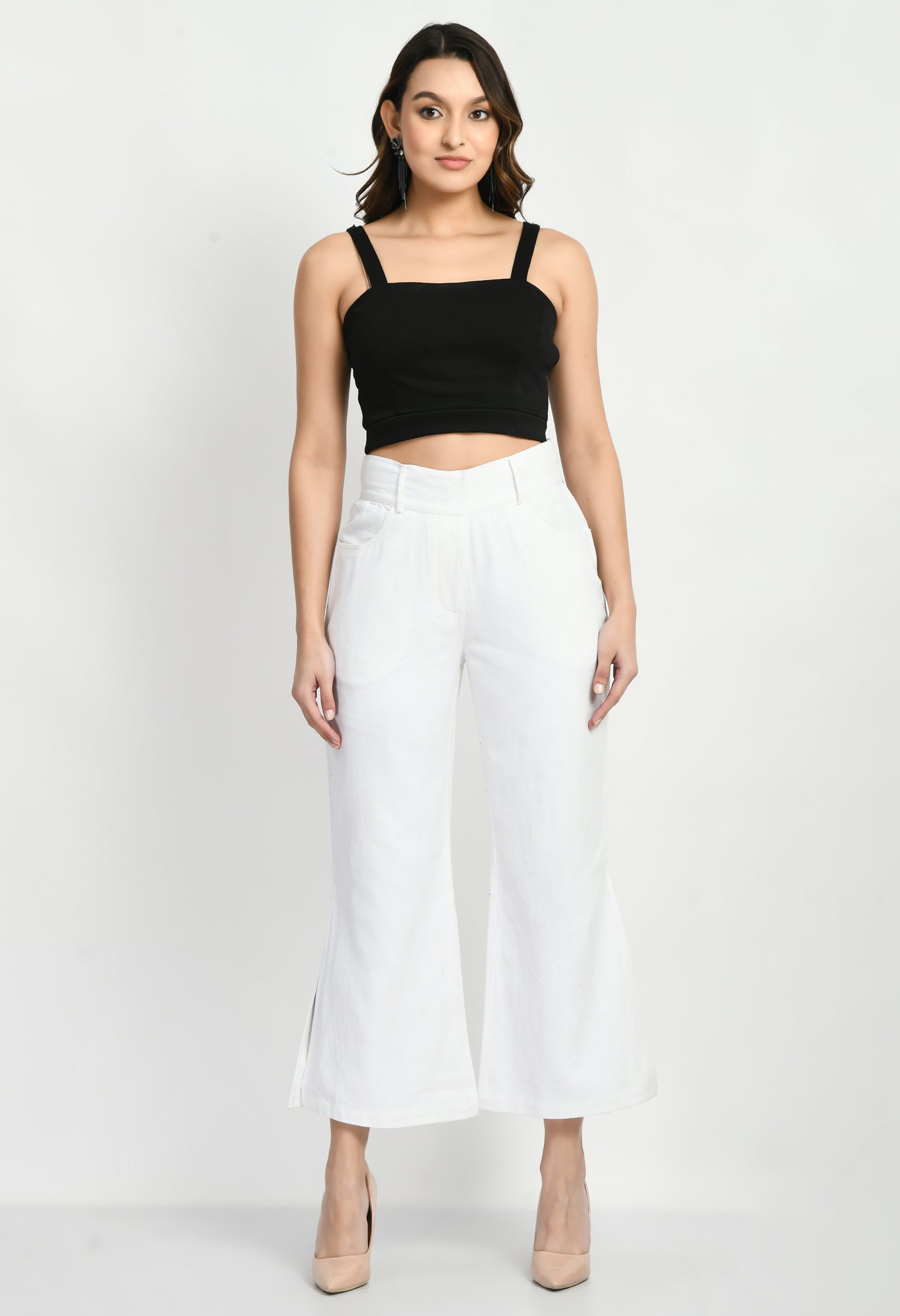 trousers women white